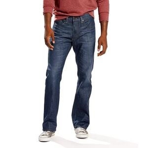 Hollister Men's Dark Blue Bootcut Jeans